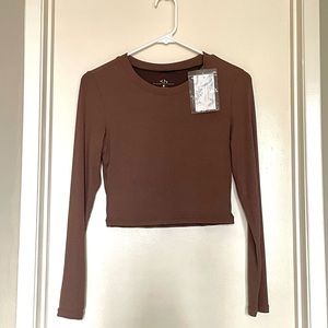 Klassy Network long-sleeve crop brown Brami M